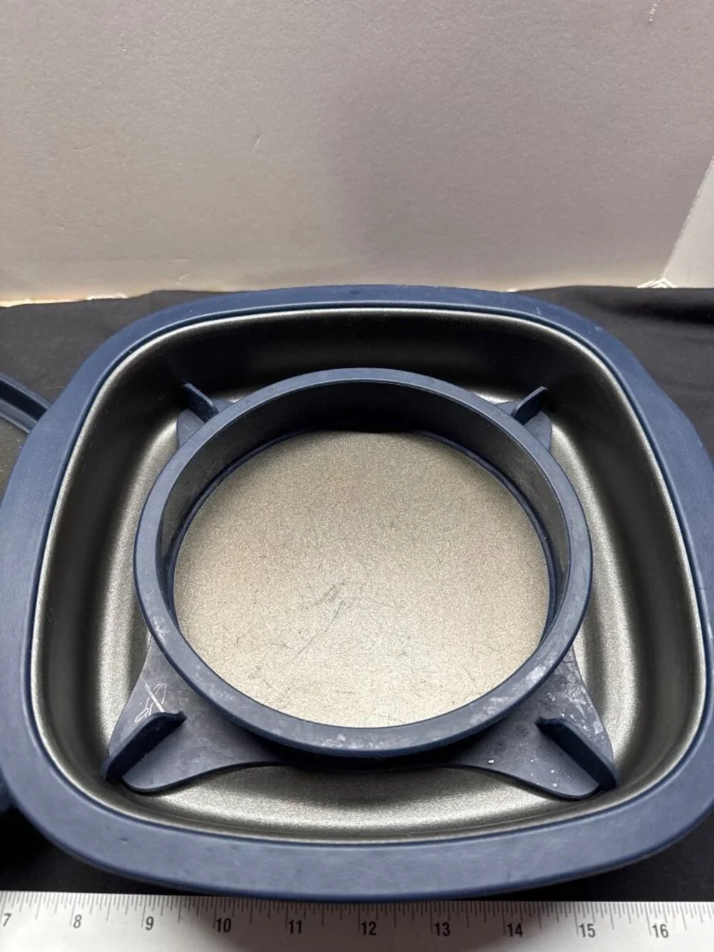 Tupperware MicroPro Series Square Grill Pan Ring Lid 9